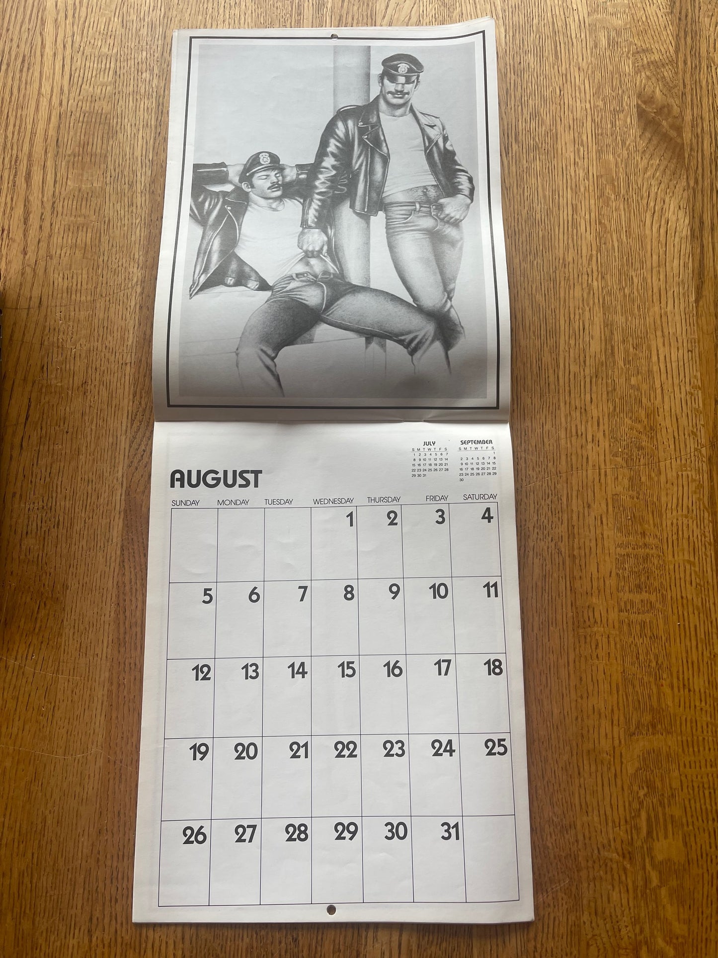 Vintage Tom Of Finland Calendar 1984