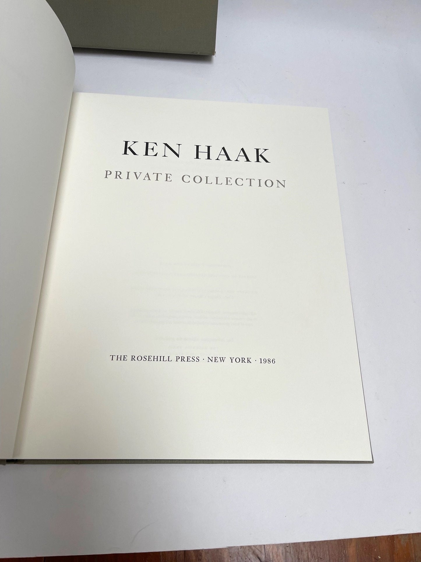 Ken Haak Private Collection Published by the rose hill press Hardcover in slip case. 1986. Black & White Make Nudes